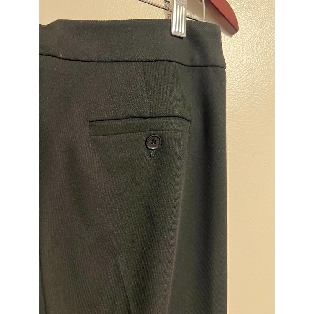 Trina Turk White Trousers with Back Stripes and Black Back Sz. 4 - Picture 6 of 8